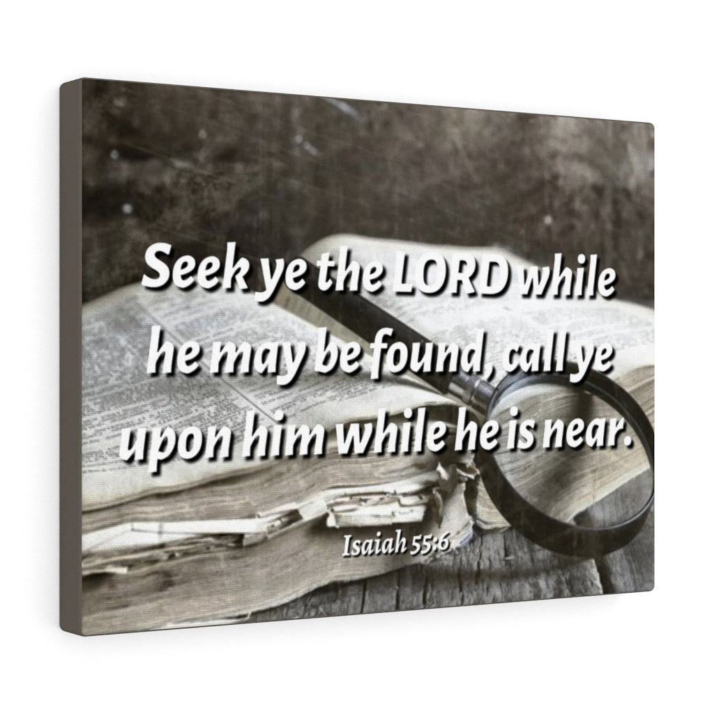 Scripture Walls Be Found Isaiah 55:6 Bible Verse Canvas Christian Wall Art Ready to Hang Unframed-Express Your Love Gifts