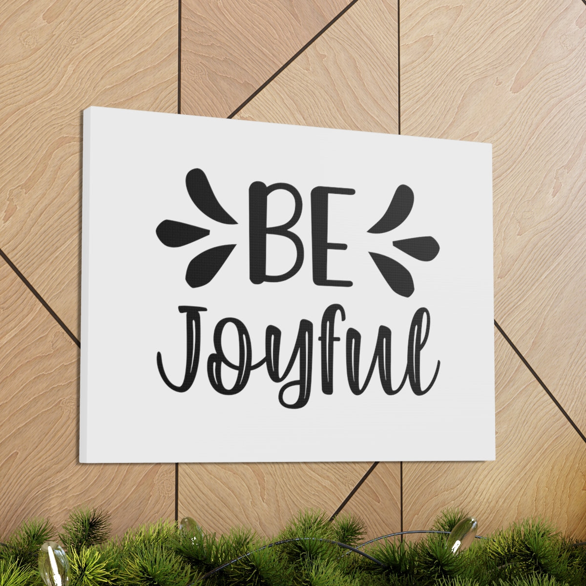 Scripture Walls Be Joyful Psalm 16:11 White Christian Wall Art Bible Verse Print Ready to Hang Unframed-Express Your Love Gifts