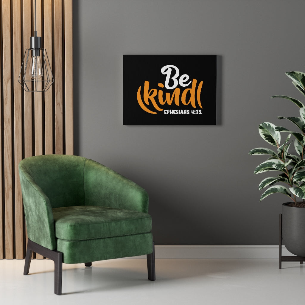 Scripture Walls Be Kind Orange Ephesians 4:32 Bible Verse Canvas Christian Wall Art Ready to Hang Unframed-Express Your Love Gifts