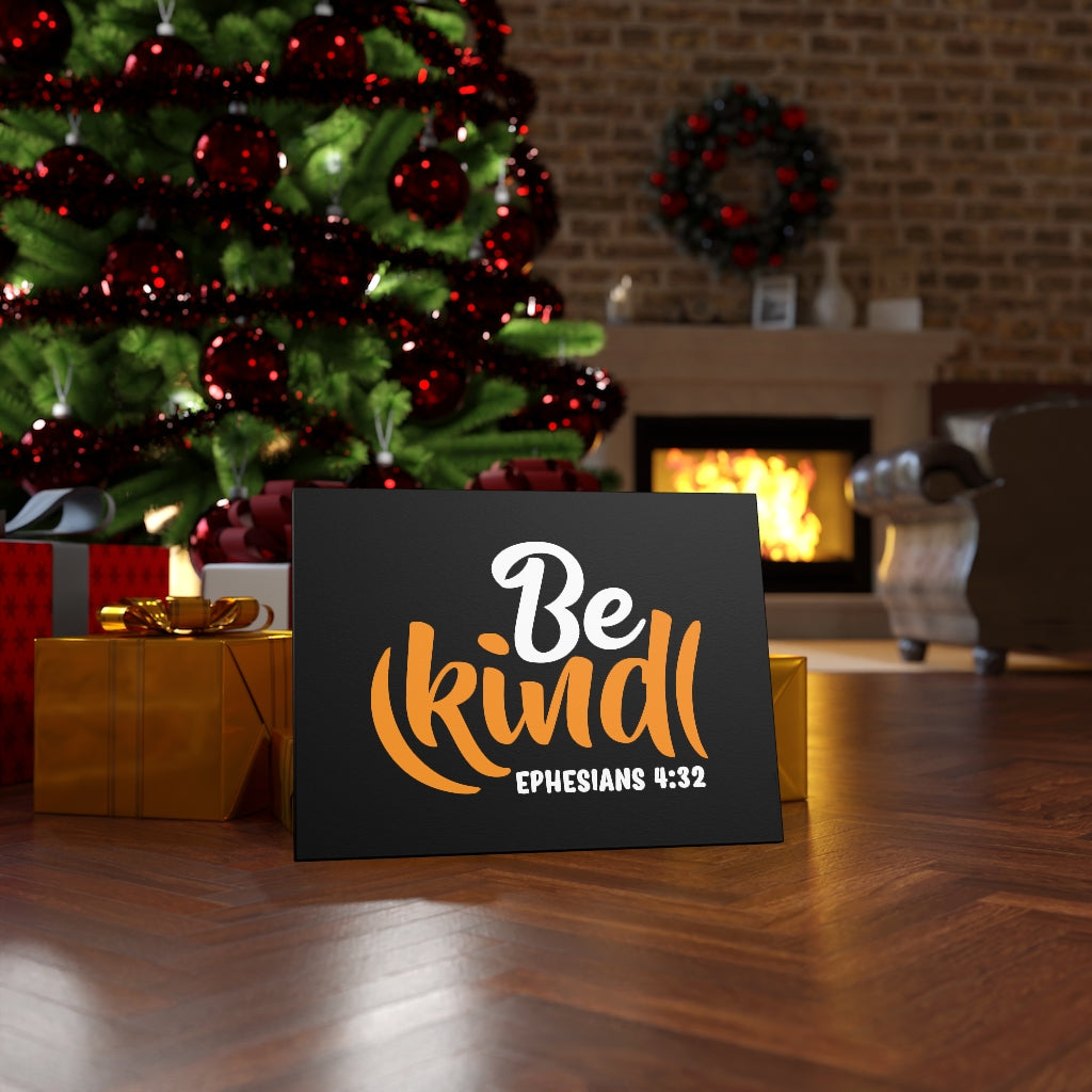Scripture Walls Be Kind Orange Ephesians 4:32 Bible Verse Canvas Christian Wall Art Ready to Hang Unframed-Express Your Love Gifts