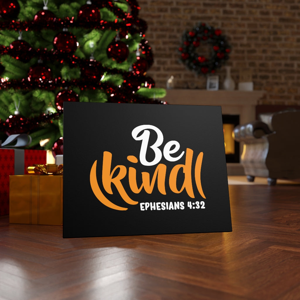 Scripture Walls Be Kind Orange Ephesians 4:32 Bible Verse Canvas Christian Wall Art Ready to Hang Unframed-Express Your Love Gifts