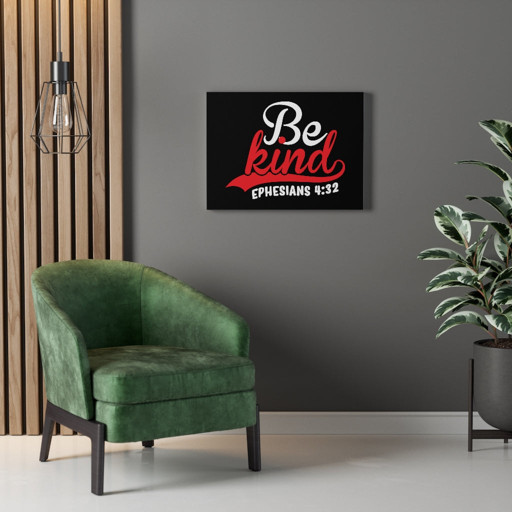 Scripture Walls Be Kind Red Ephesians 4:32 Bible Verse Canvas Christian Wall Art Ready to Hang Unframed-Express Your Love Gifts