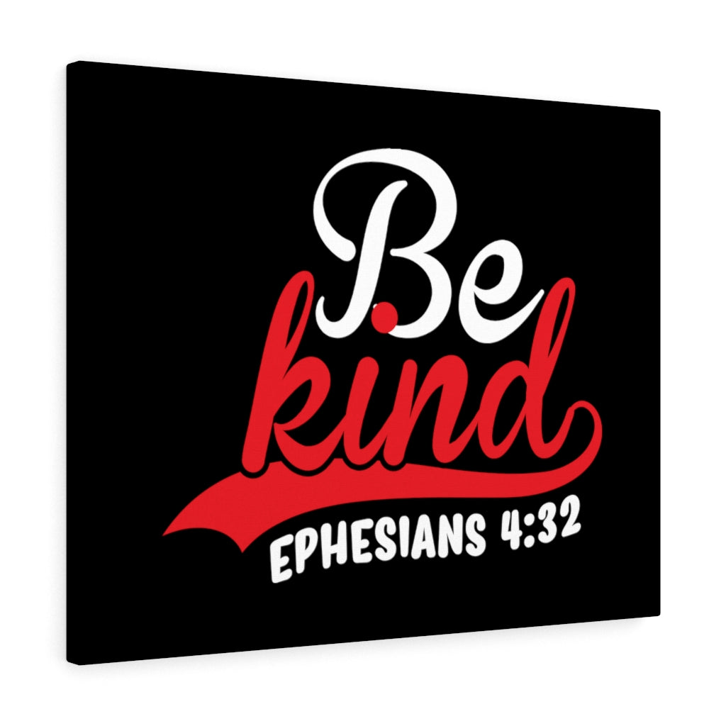 Scripture Walls Be Kind Red Ephesians 4:32 Bible Verse Canvas Christian Wall Art Ready to Hang Unframed-Express Your Love Gifts