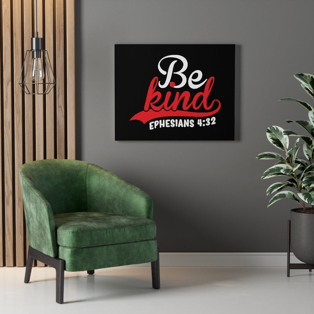 Scripture Walls Be Kind Red Ephesians 4:32 Bible Verse Canvas Christian Wall Art Ready to Hang Unframed-Express Your Love Gifts
