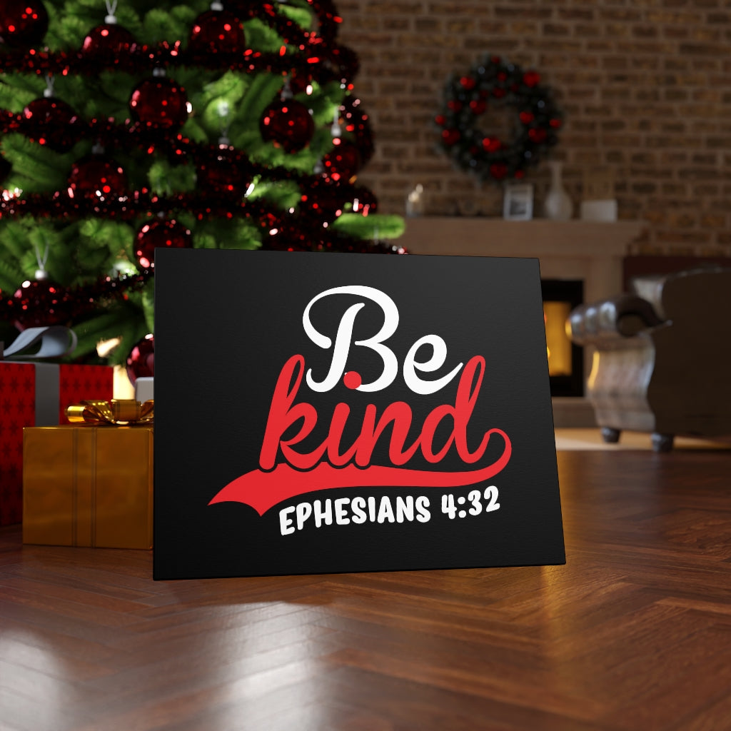 Scripture Walls Be Kind Red Ephesians 4:32 Bible Verse Canvas Christian Wall Art Ready to Hang Unframed-Express Your Love Gifts