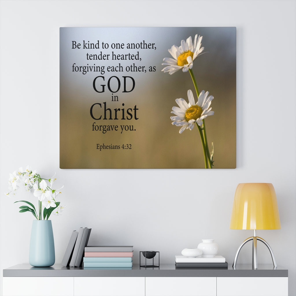 Scripture Walls Be Kind to One Another Ephesians 4:32 Wall Art Christian Home Decor Unframed-Express Your Love Gifts