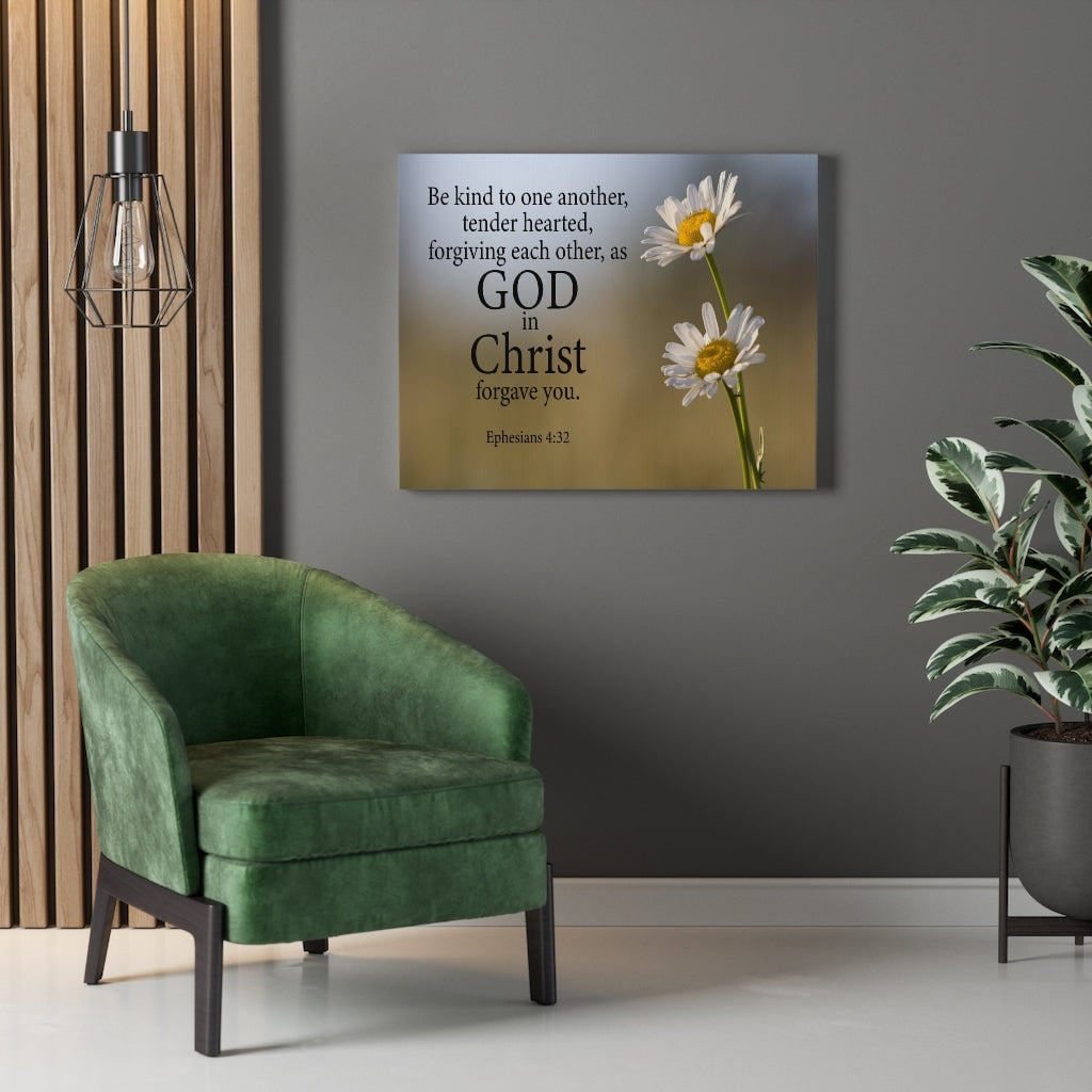 Scripture Walls Be Kind to One Another Ephesians 4:32 Wall Art Christian Home Decor Unframed-Express Your Love Gifts
