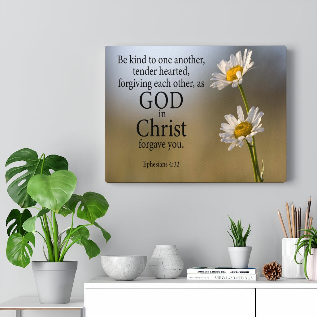 Scripture Walls Be Kind to One Another Ephesians 4:32 Wall Art Christian Home Decor Unframed-Express Your Love Gifts