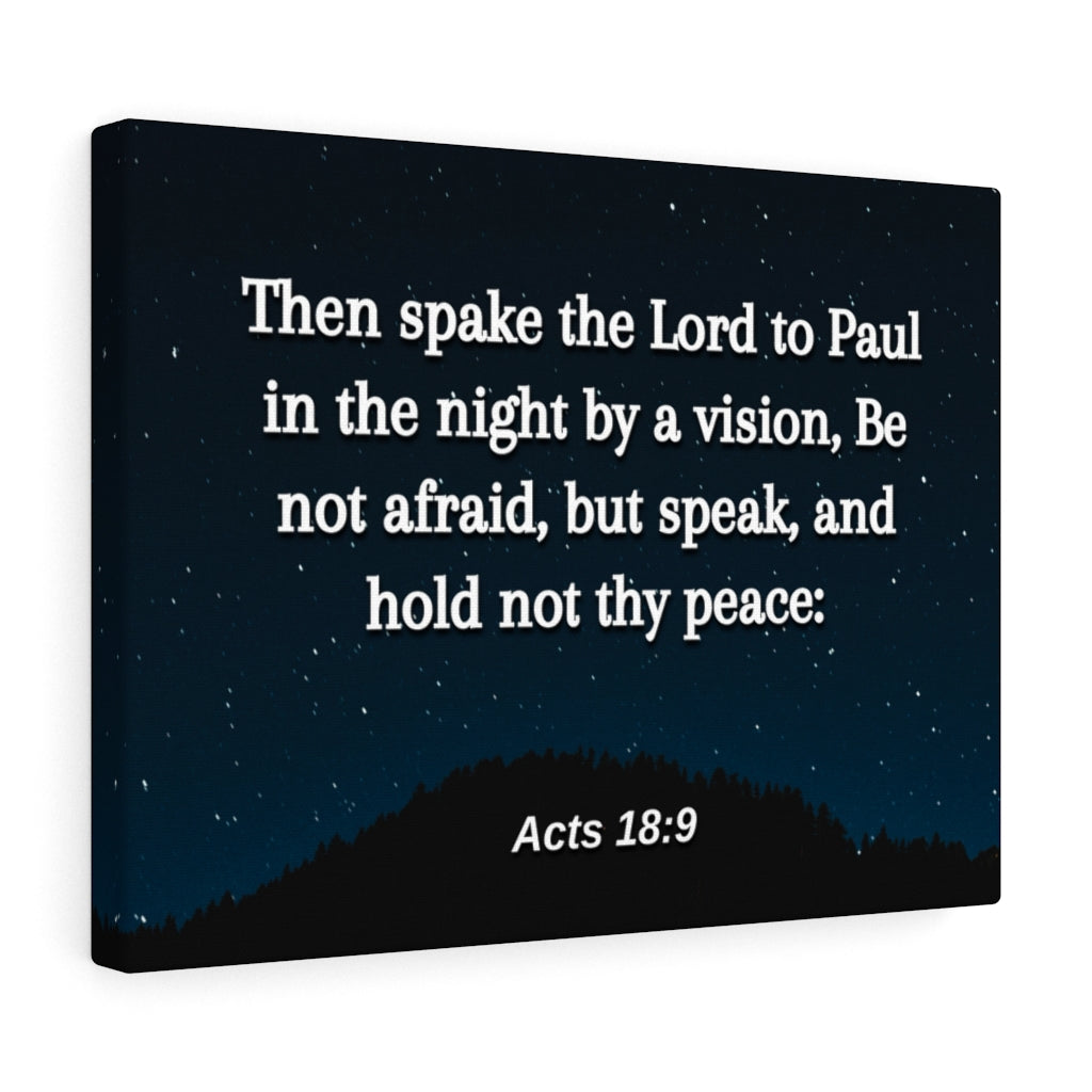 Scripture Walls Be Not Afraid Acts 18:9 Bible Verse Canvas Christian Wall Art Ready to Hang Unframed-Express Your Love Gifts