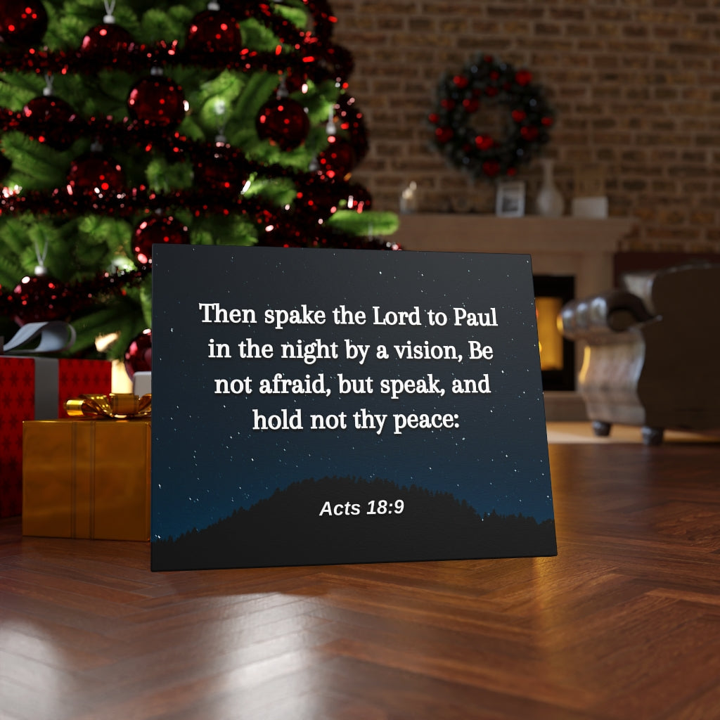 Scripture Walls Be Not Afraid Acts 18:9 Bible Verse Canvas Christian Wall Art Ready to Hang Unframed-Express Your Love Gifts