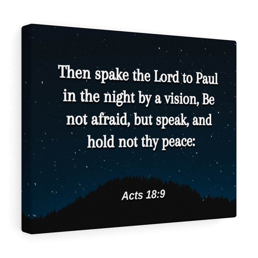 Scripture Walls Be Not Afraid Acts 18:9 Bible Verse Canvas Christian Wall Art Ready to Hang Unframed-Express Your Love Gifts