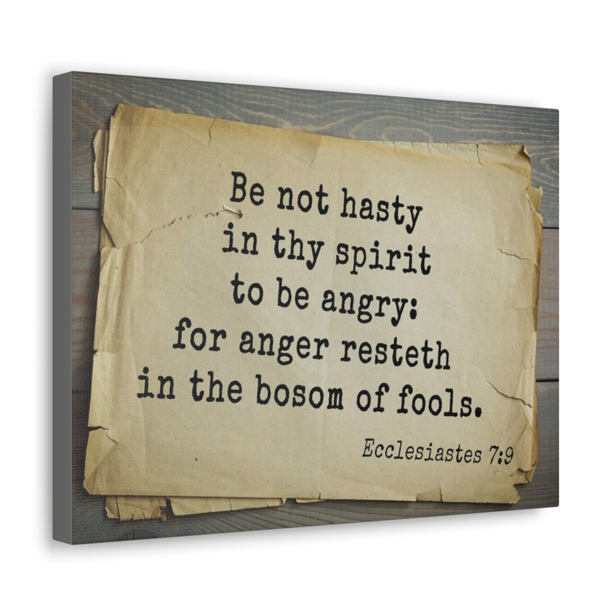 Scripture Walls Be Not Hasty Ecclesiastes 7:9 Bible Verse Canvas Christian Wall Art Bible Verse Print Ready To Hang Unframed-Express Your Love Gifts