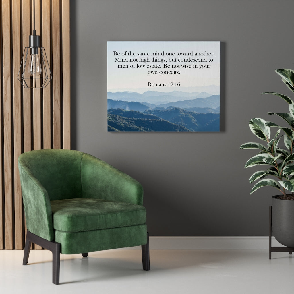 Scripture Walls Be of The Same Mind Romans 12:16 Mountains Wall Art Christian Home Decor Unframed-Express Your Love Gifts