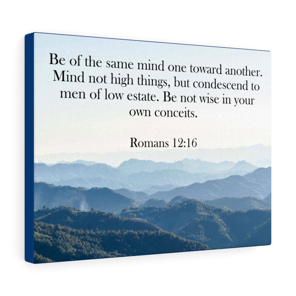 Scripture Walls Be of The Same Mind Romans 12:16 Mountains Wall Art Christian Home Decor Unframed-Express Your Love Gifts