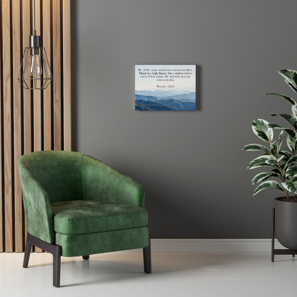 Scripture Walls Be of The Same Mind Romans 12:16 Mountains Wall Art Christian Home Decor Unframed-Express Your Love Gifts
