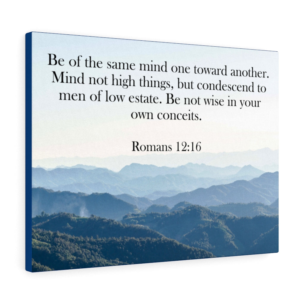Scripture Walls Be of The Same Mind Romans 12:16 Mountains Wall Art Christian Home Decor Unframed-Express Your Love Gifts