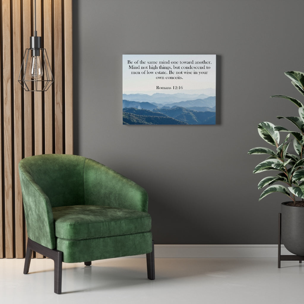 Scripture Walls Be of The Same Mind Romans 12:16 Mountains Wall Art Christian Home Decor Unframed-Express Your Love Gifts