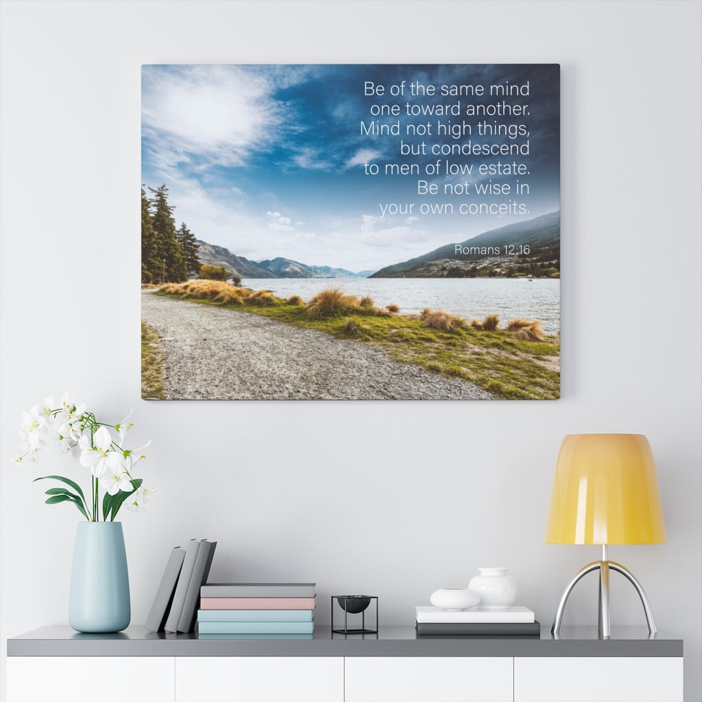 Scripture Walls Be of The Same Mind Romans 12:16 Wall Art Christian Home Decor Unframed-Express Your Love Gifts