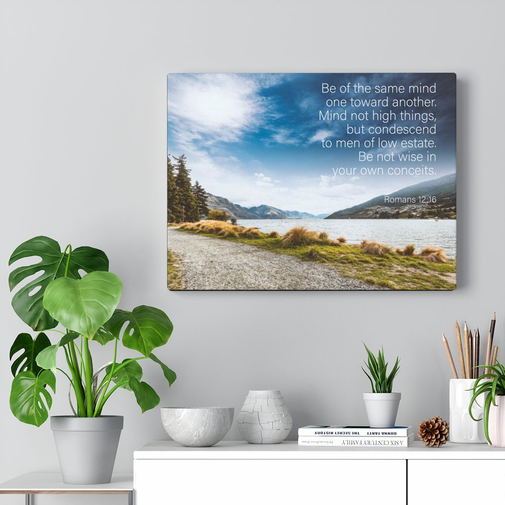 Scripture Walls Be of The Same Mind Romans 12:16 Wall Art Christian Home Decor Unframed-Express Your Love Gifts