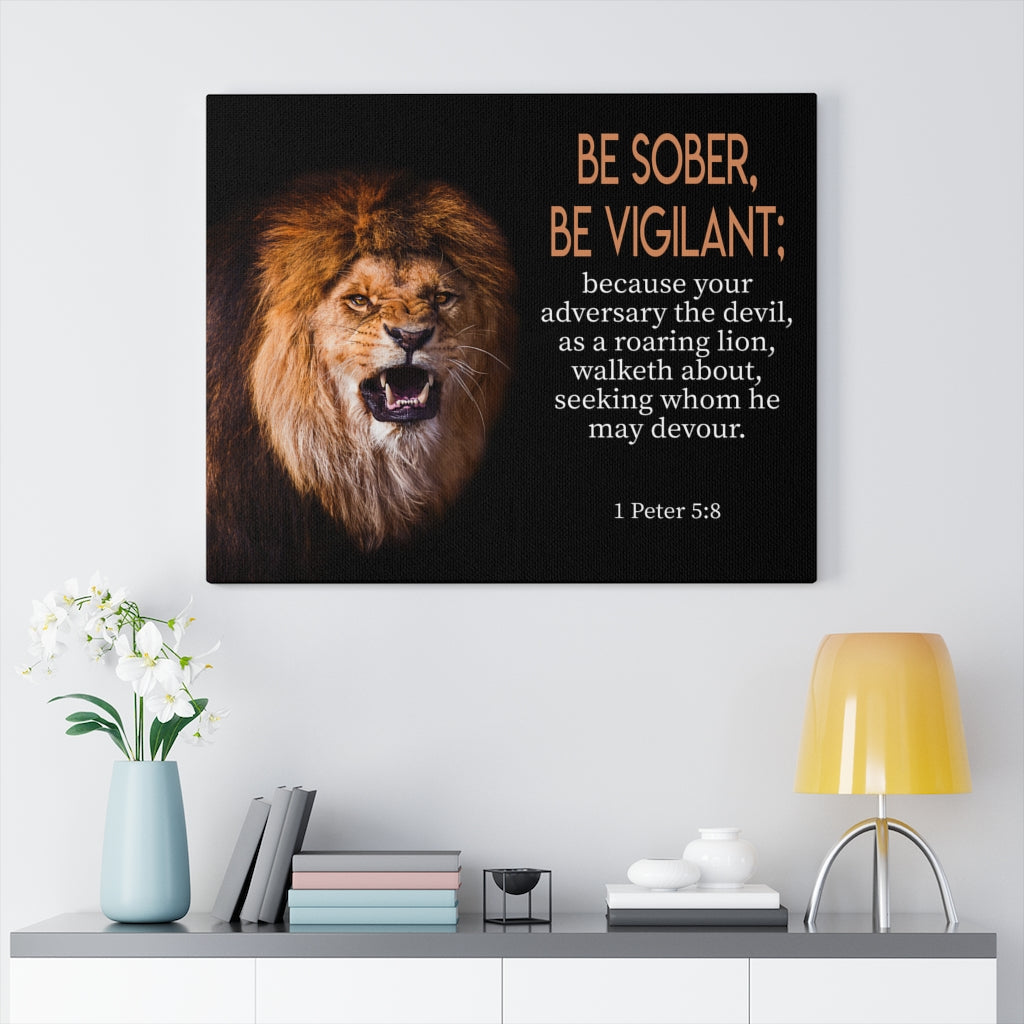 Scripture Walls Be On Guard 1 Peter 5:8Ã¢ÂÂ­ Wall Art Christian Home Decor Unframed-Express Your Love Gifts