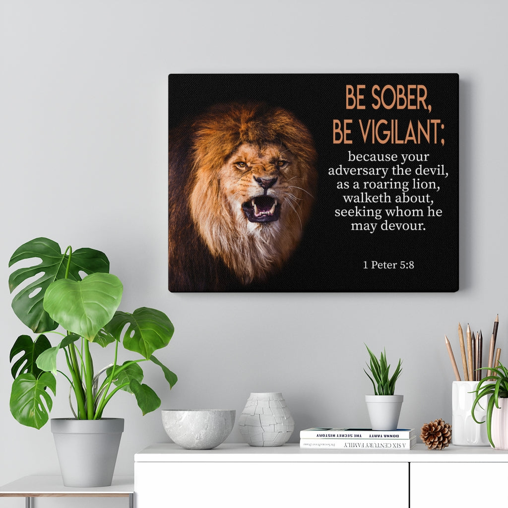 Scripture Walls Be On Guard 1 Peter 5:8Ã¢ÂÂ­ Wall Art Christian Home Decor Unframed-Express Your Love Gifts