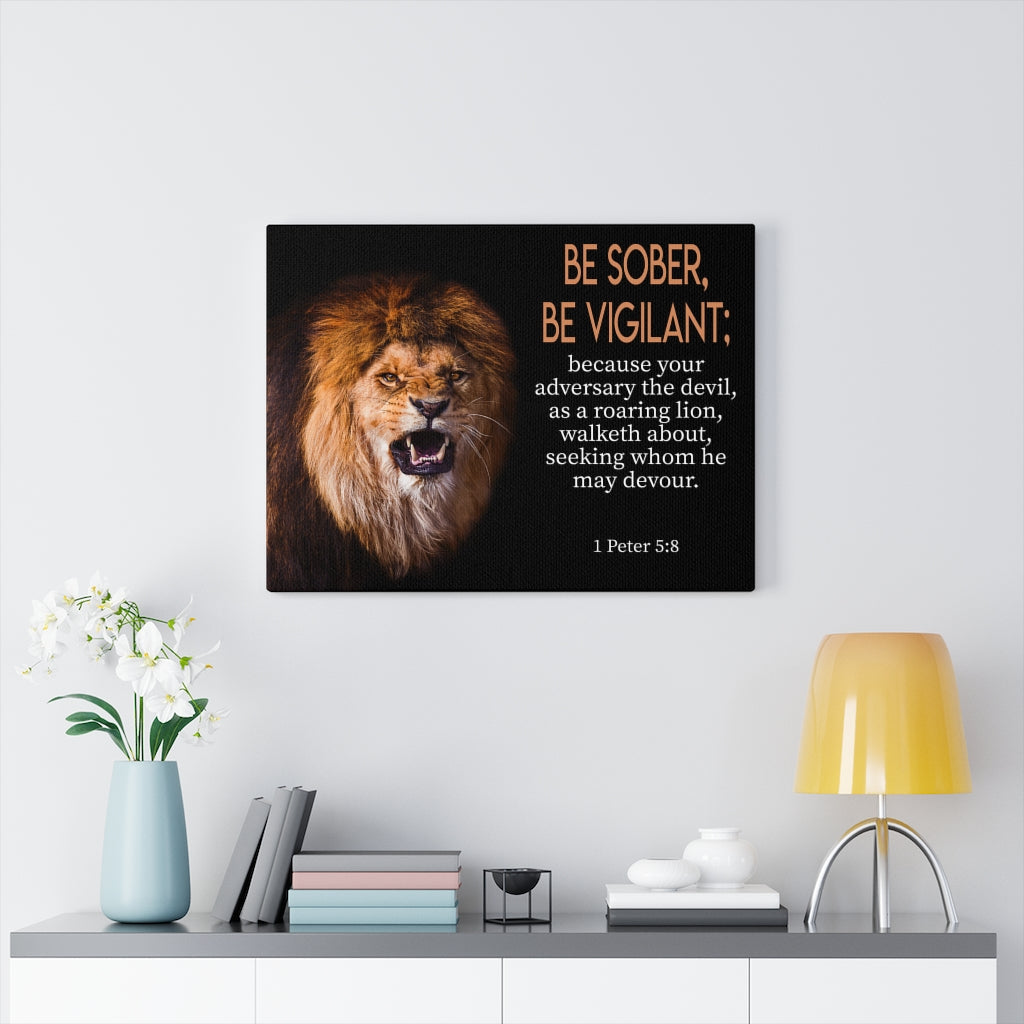 Scripture Walls Be On Guard 1 Peter 5:8Ã¢ÂÂ­ Wall Art Christian Home Decor Unframed-Express Your Love Gifts