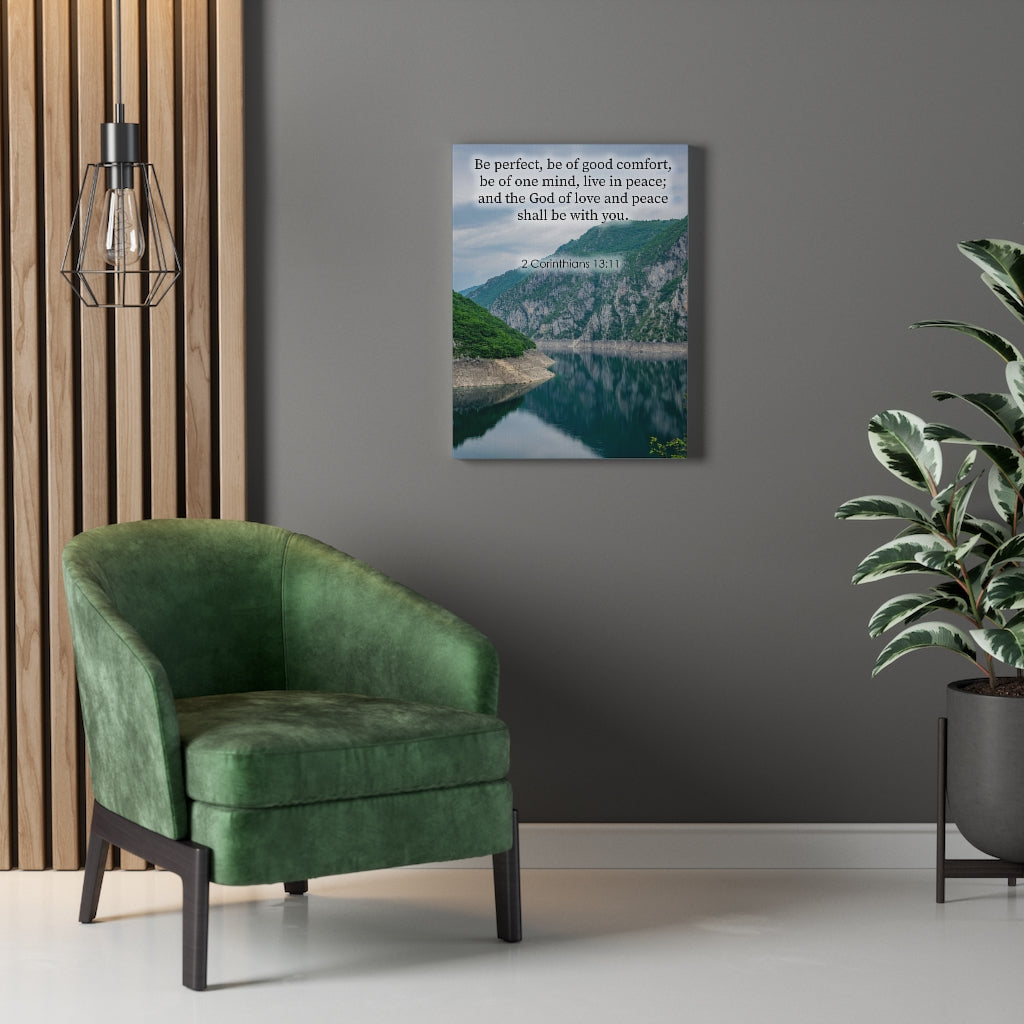 Scripture Walls Be Perfect 2 Corinthians 13:11 Bible Verse Canvas Christian Wall Art Ready to Hang Unframed-Express Your Love Gifts