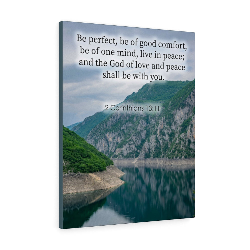 Scripture Walls Be Perfect 2 Corinthians 13:11 Bible Verse Canvas Christian Wall Art Ready to Hang Unframed-Express Your Love Gifts