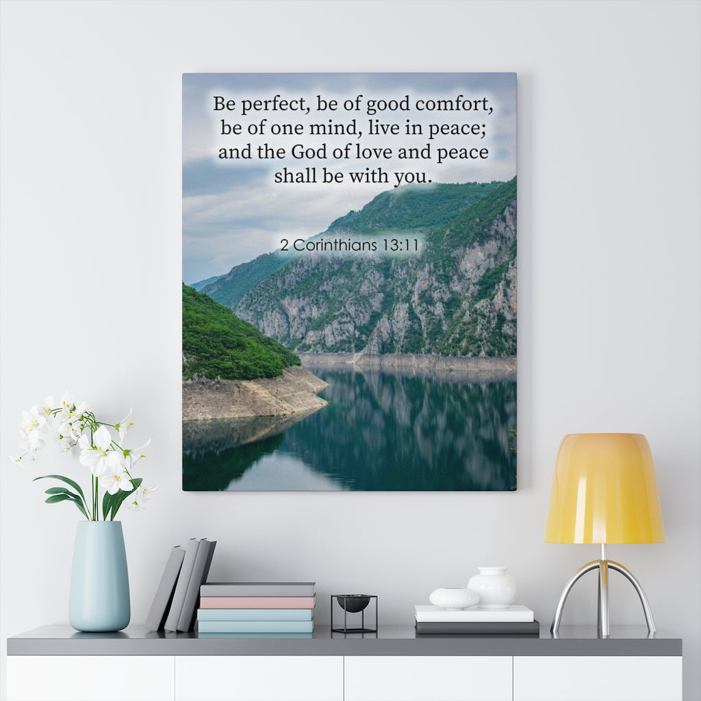 Scripture Walls Be Perfect 2 Corinthians 13:11 Bible Verse Canvas Christian Wall Art Ready to Hang Unframed-Express Your Love Gifts