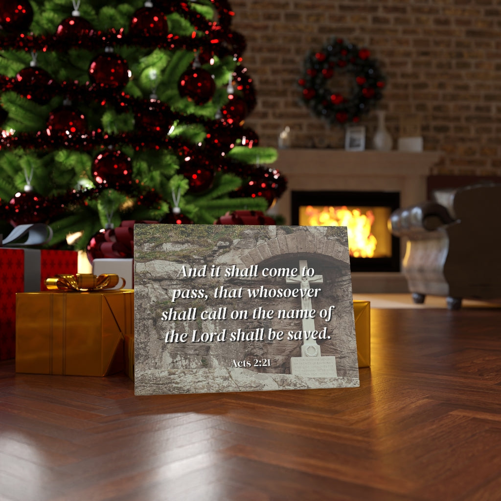 Scripture Walls Be Saved Acts 2:21 Bible Verse Canvas Christian Wall Art Ready to Hang Unframed-Express Your Love Gifts