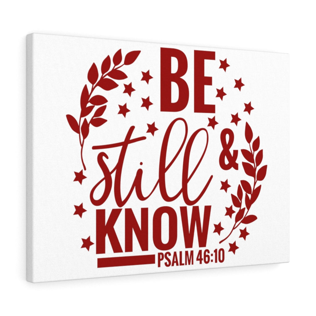 Scripture Walls Be Still And Know Stars Psalm 46:10 Bible Verse Canvas Christian Wall Art Ready to Hang Unframed-Express Your Love Gifts