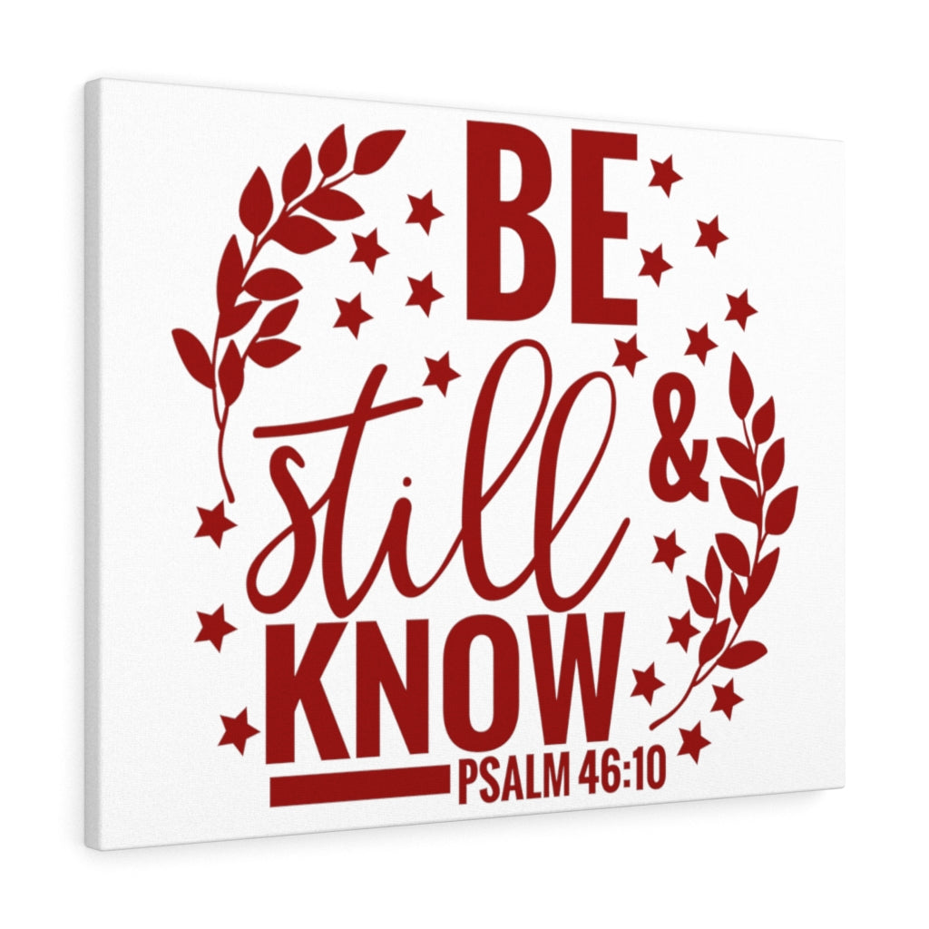 Scripture Walls Be Still And Know Stars Psalm 46:10 Bible Verse Canvas Christian Wall Art Ready to Hang Unframed-Express Your Love Gifts