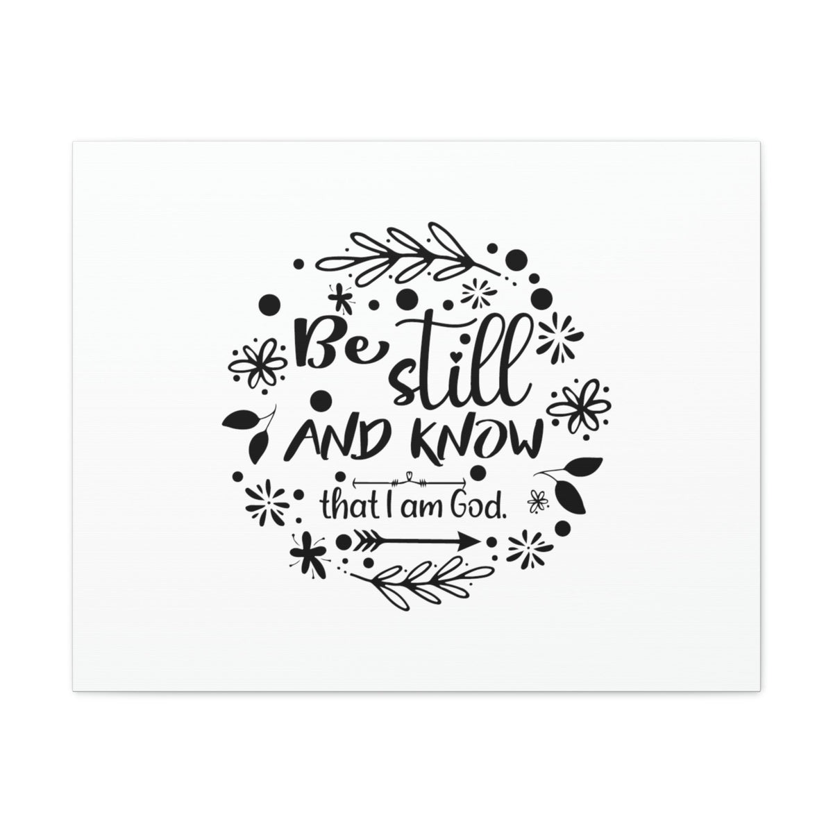 Scripture Walls Be Still And Know That I Am God Psalm 46:10 Circle Christian Wall Art Bible Verse Print Ready to Hang Unframed-Express Your Love Gifts