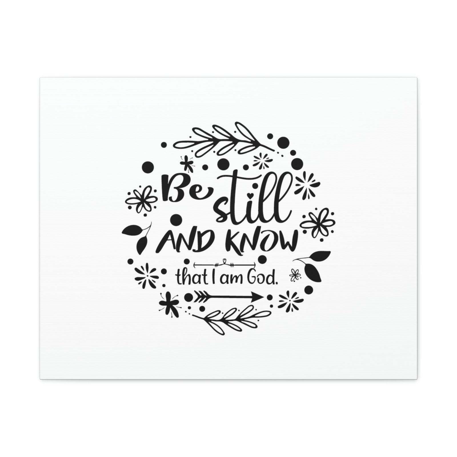 Scripture Walls Be Still And Know That I Am God Psalm 46:10 Circle Christian Wall Art Bible Verse Print Ready to Hang Unframed-Express Your Love Gifts