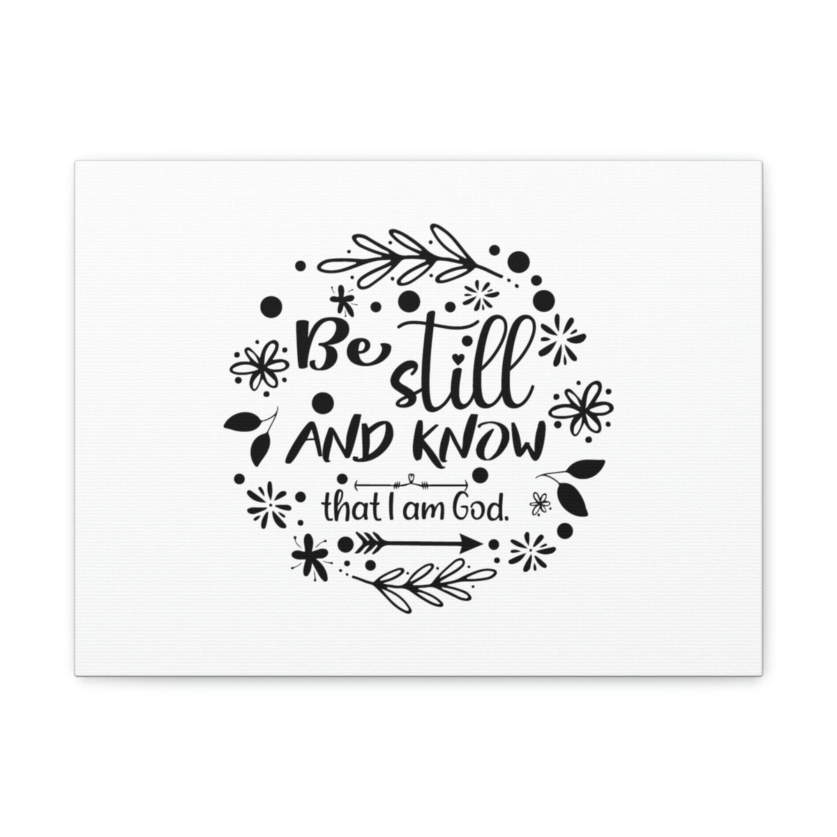 Scripture Walls Be Still And Know That I Am God Psalm 46:10 Circle Christian Wall Art Bible Verse Print Ready to Hang Unframed-Express Your Love Gifts