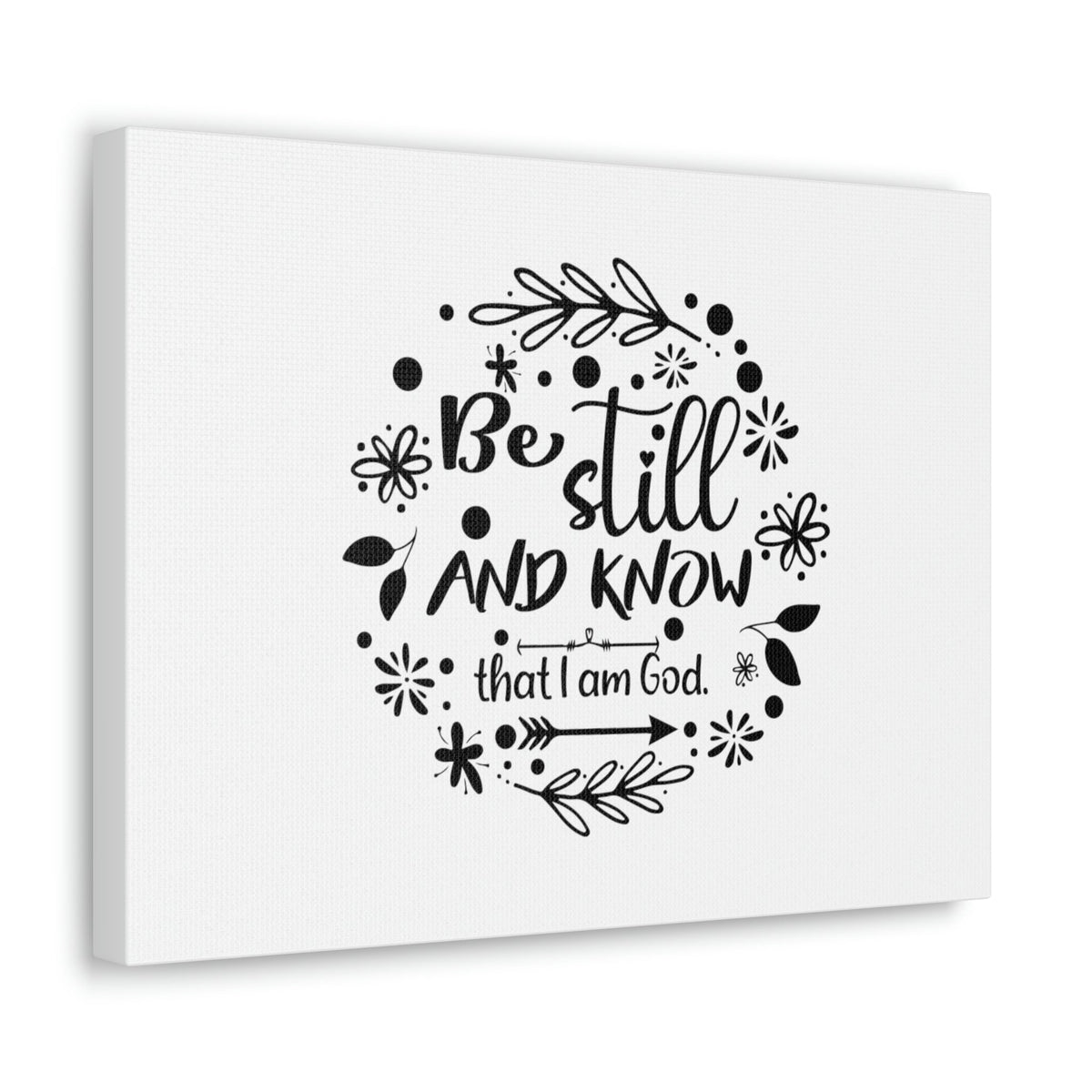Scripture Walls Be Still And Know That I Am God Psalm 46:10 Circle Christian Wall Art Bible Verse Print Ready to Hang Unframed-Express Your Love Gifts