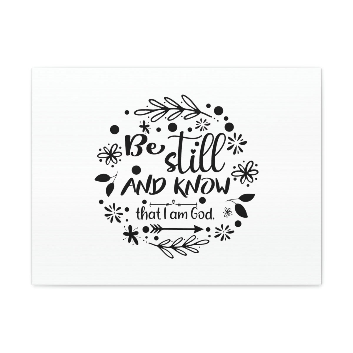 Scripture Walls Be Still And Know That I Am God Psalm 46:10 Circle Christian Wall Art Bible Verse Print Ready to Hang Unframed-Express Your Love Gifts