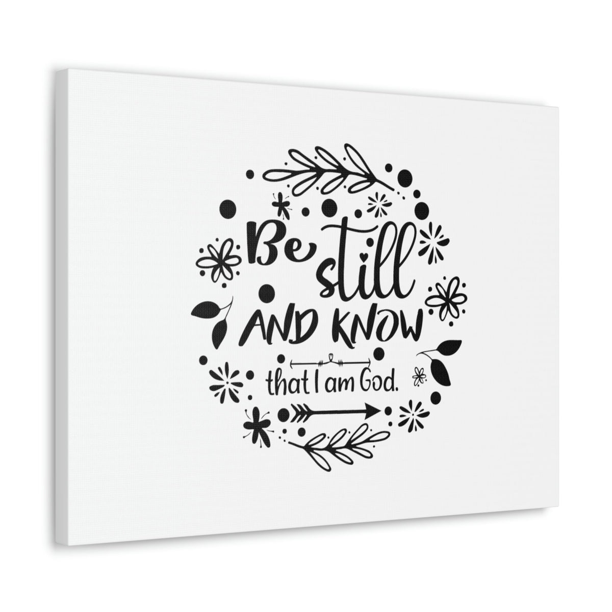 Scripture Walls Be Still And Know That I Am God Psalm 46:10 Circle Christian Wall Art Bible Verse Print Ready to Hang Unframed-Express Your Love Gifts
