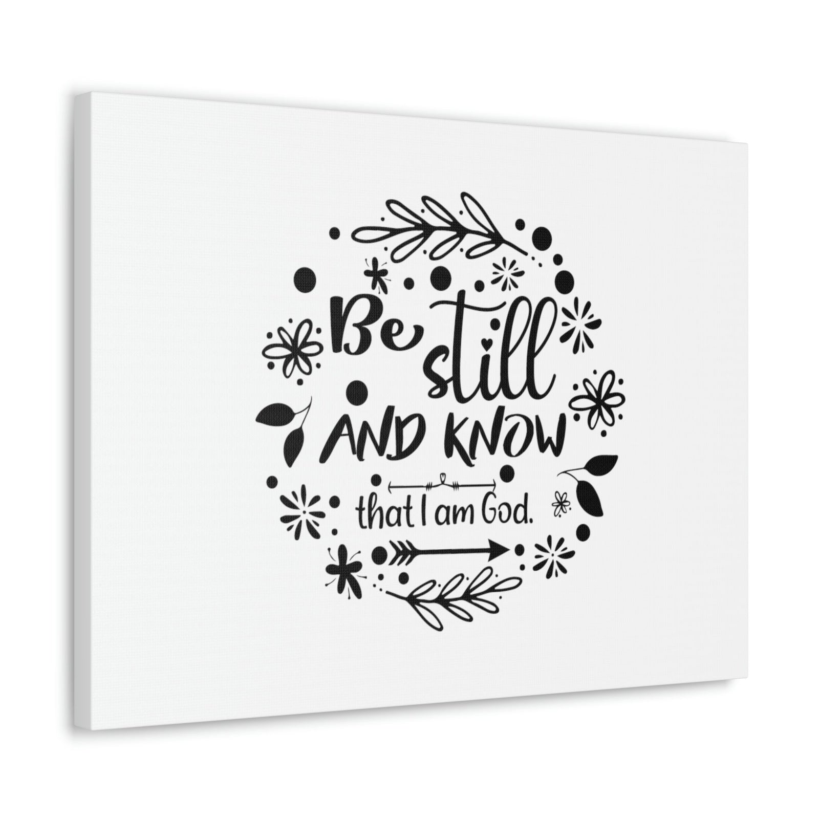 Scripture Walls Be Still And Know That I Am God Psalm 46:10 Circle Christian Wall Art Bible Verse Print Ready to Hang Unframed-Express Your Love Gifts