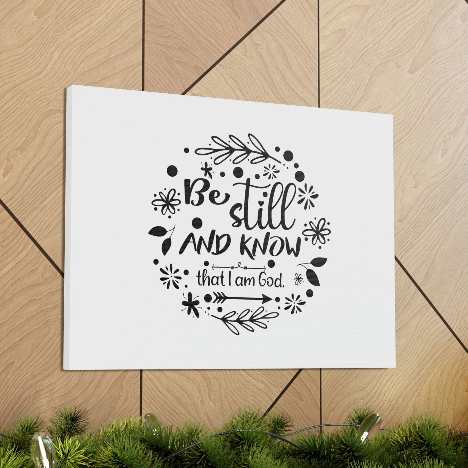 Scripture Walls Be Still And Know That I Am God Psalm 46:10 Circle Christian Wall Art Bible Verse Print Ready to Hang Unframed-Express Your Love Gifts