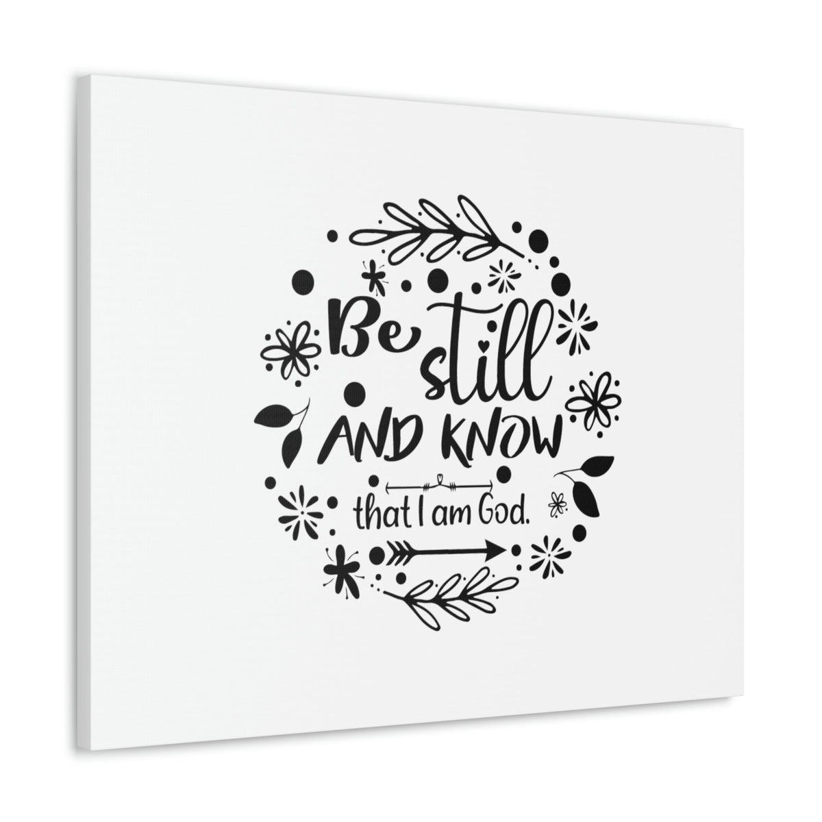 Scripture Walls Be Still And Know That I Am God Psalm 46:10 Circle Christian Wall Art Bible Verse Print Ready to Hang Unframed-Express Your Love Gifts