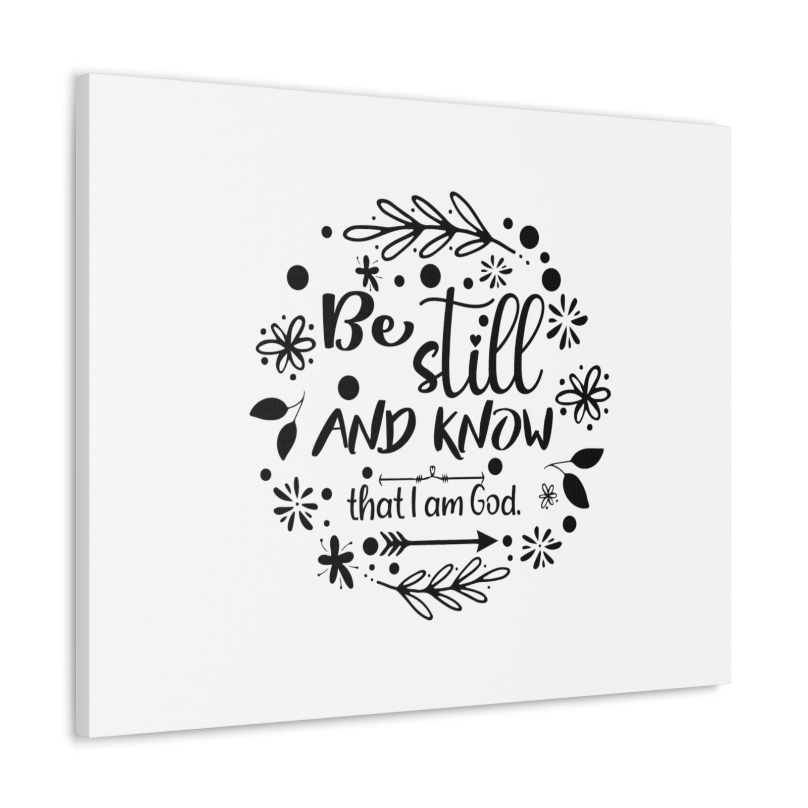 Scripture Walls Be Still And Know That I Am God Psalm 46:10 Circle Christian Wall Art Bible Verse Print Ready to Hang Unframed-Express Your Love Gifts