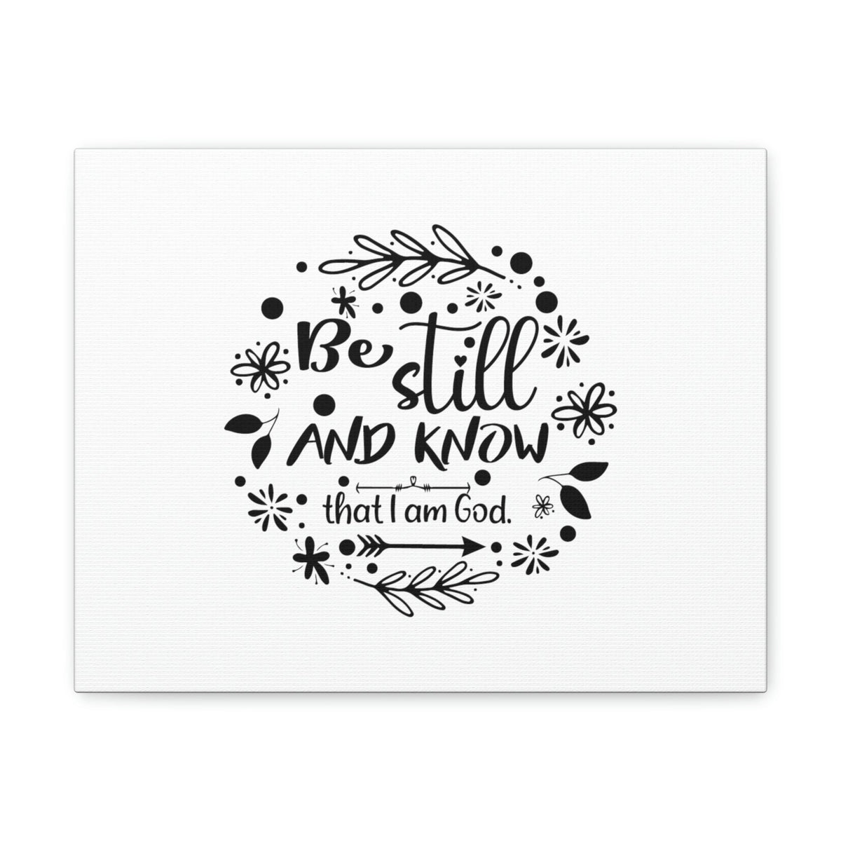 Scripture Walls Be Still And Know That I Am God Psalm 46:10 Circle Christian Wall Art Bible Verse Print Ready to Hang Unframed-Express Your Love Gifts