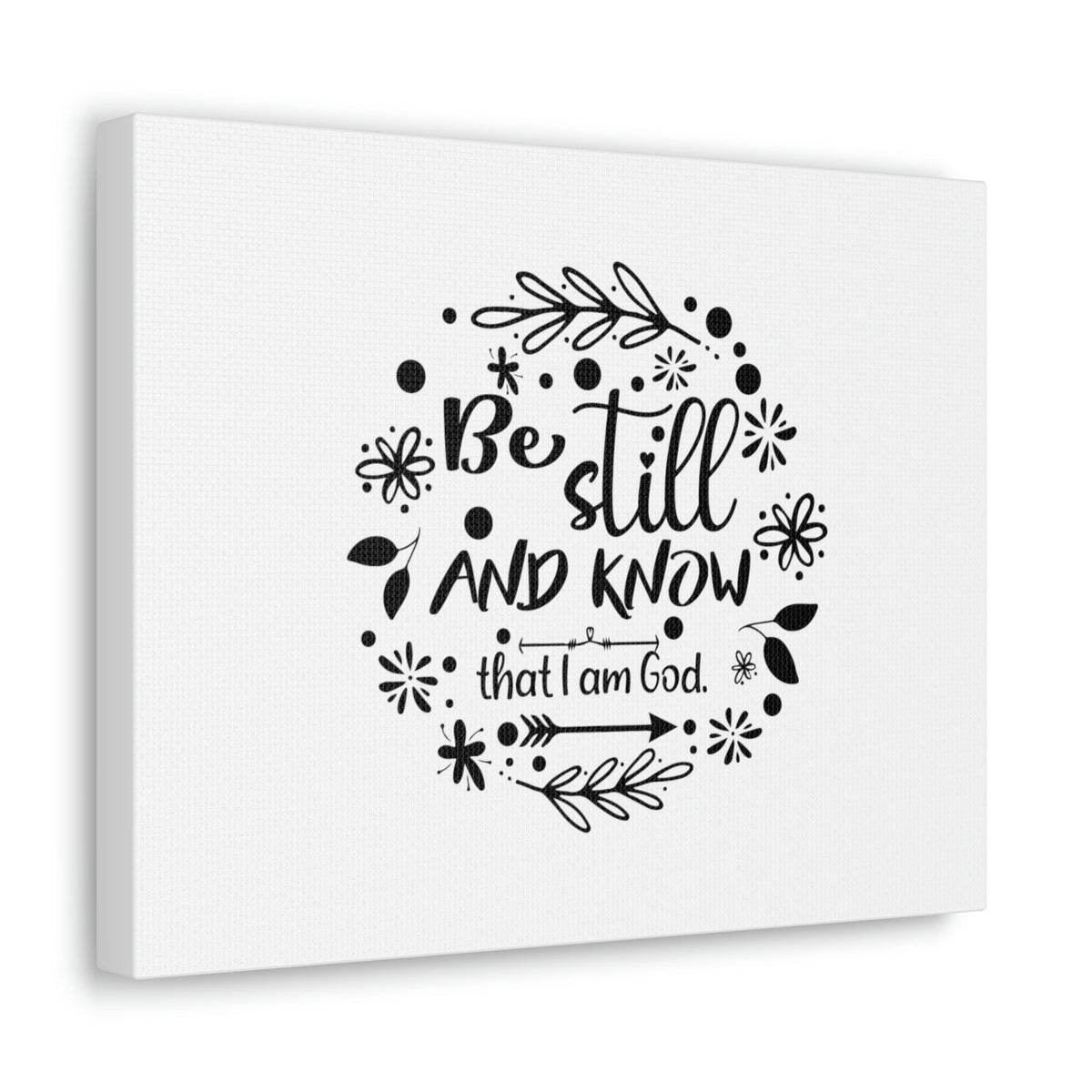 Scripture Walls Be Still And Know That I Am God Psalm 46:10 Circle Christian Wall Art Bible Verse Print Ready to Hang Unframed-Express Your Love Gifts