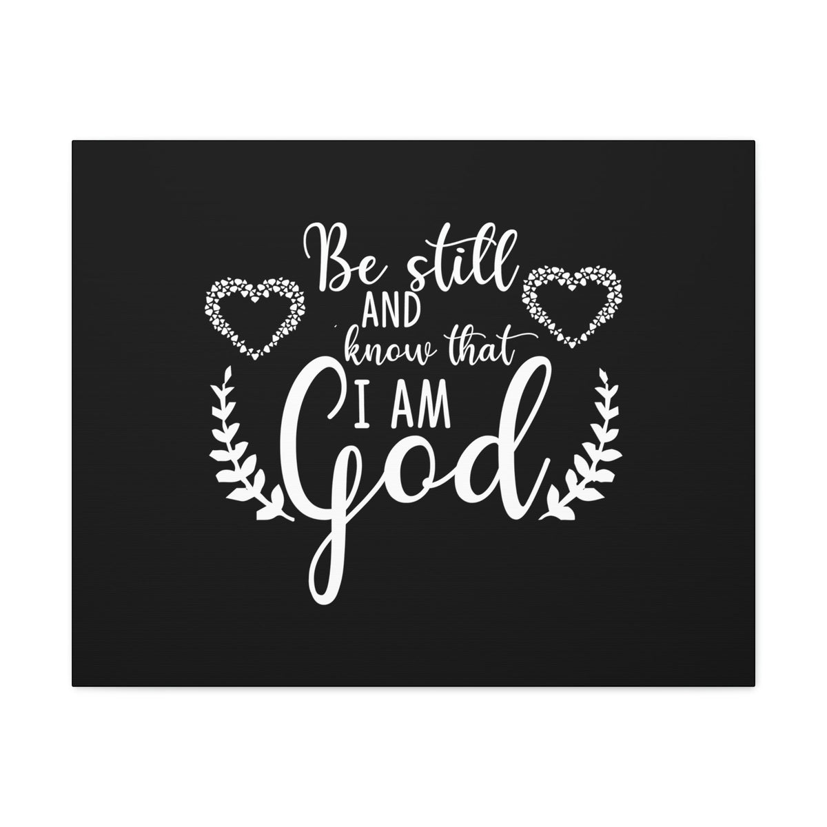 Scripture Walls Be Still And Know That I Am God Psalm 46:10 White Christian Wall Art Bible Verse Print Ready to Hang Unframed-Express Your Love Gifts
