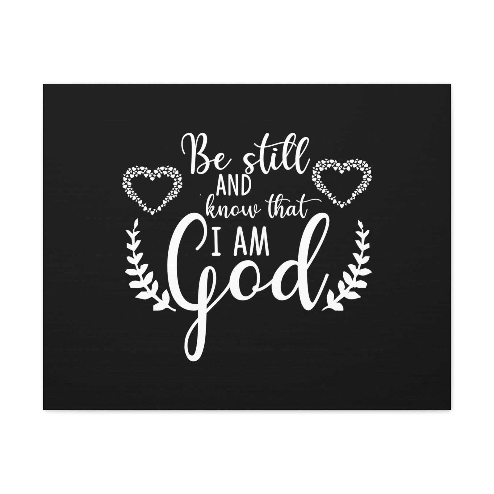 Scripture Walls Be Still And Know That I Am God Psalm 46:10 White Christian Wall Art Bible Verse Print Ready to Hang Unframed-Express Your Love Gifts