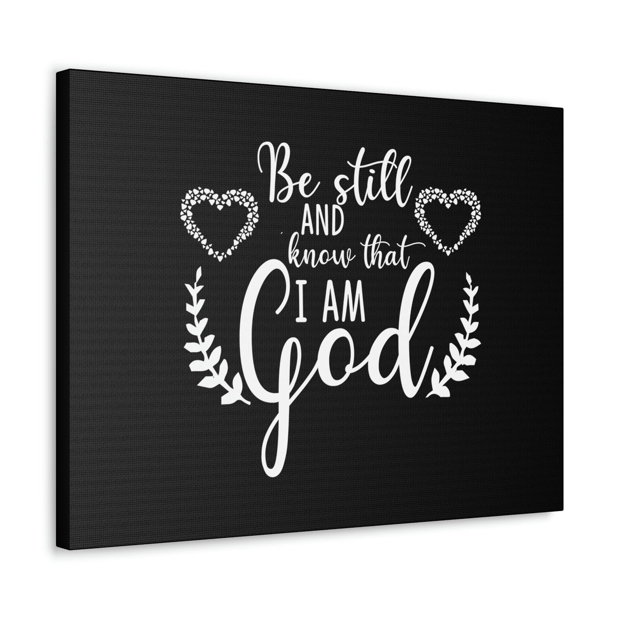 Scripture Walls Be Still And Know That I Am God Psalm 46:10 White Christian Wall Art Bible Verse Print Ready to Hang Unframed-Express Your Love Gifts