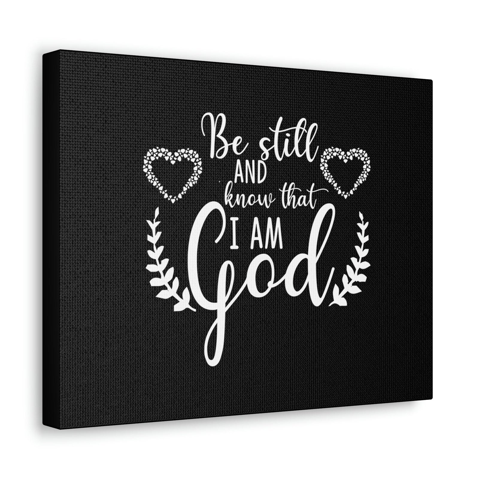 Scripture Walls Be Still And Know That I Am God Psalm 46:10 White Christian Wall Art Bible Verse Print Ready to Hang Unframed-Express Your Love Gifts