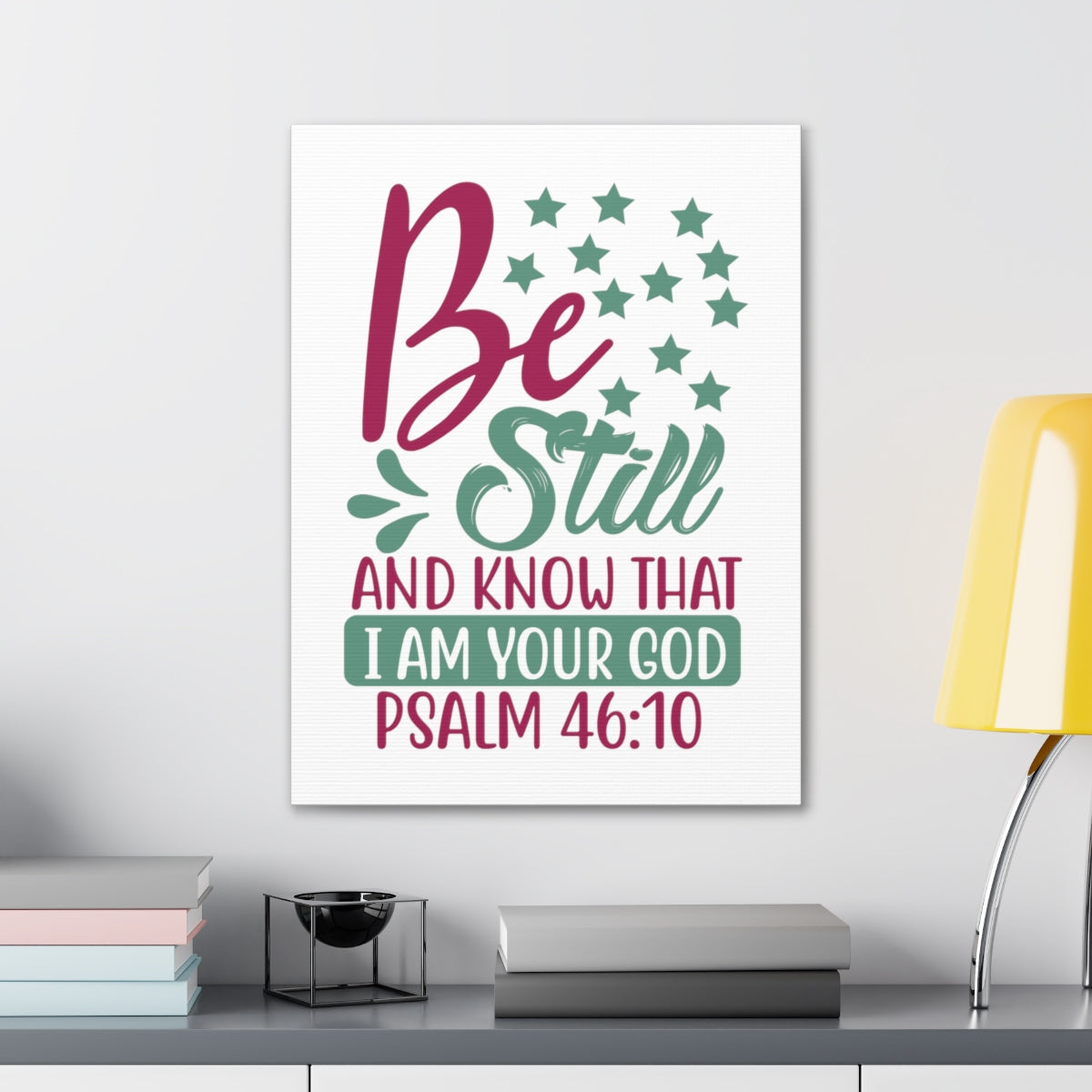 Scripture Walls Be Still And Know That I Psalm 46:10 Christian Wall Art Print Ready to Hang Unframed-Express Your Love Gifts