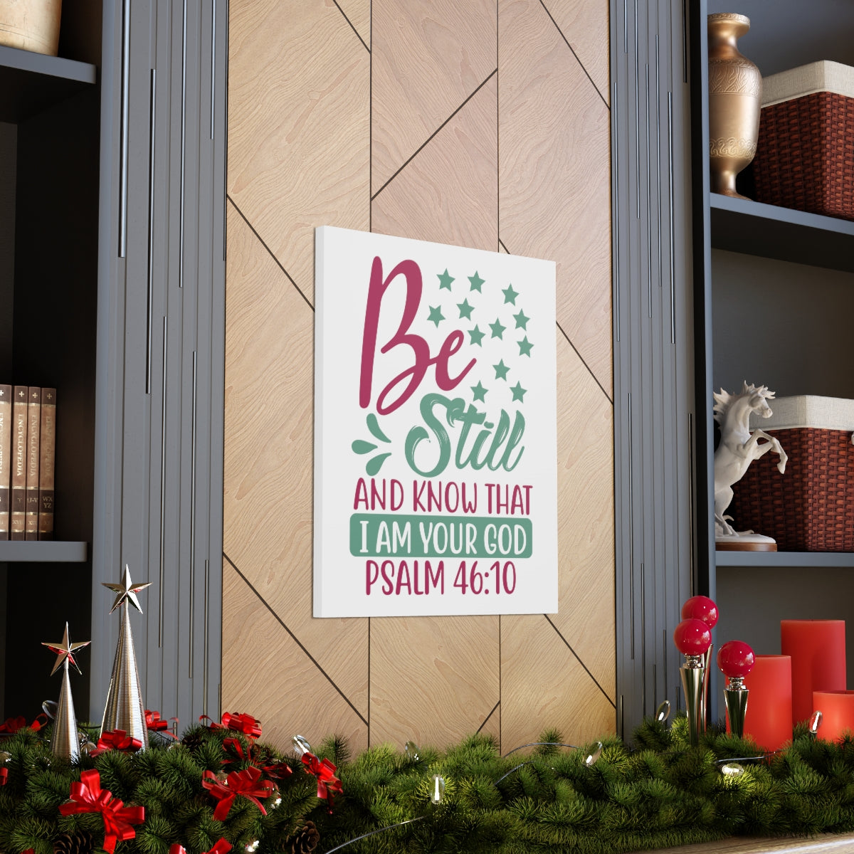 Scripture Walls Be Still And Know That I Psalm 46:10 Christian Wall Art Print Ready to Hang Unframed-Express Your Love Gifts